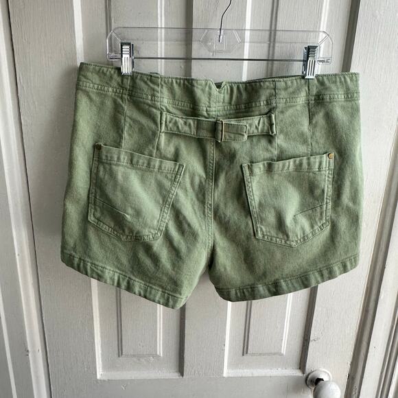 Anthropologie Pilcro The Kit High Rise Utility Shorts Moss Green NWT - Picture 5 of 9
